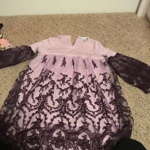 Purple flowery dress